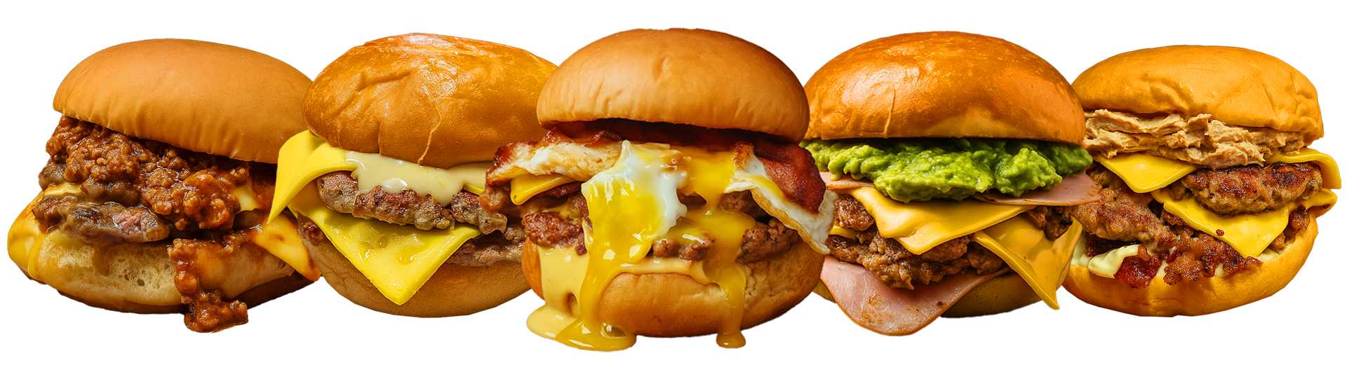 5 Smashed Burgers
